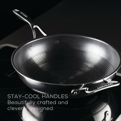 Circulon C-Series Hybrid Clad Stainless Steel Nonstick Induction Open Stirfry 32cm image 4