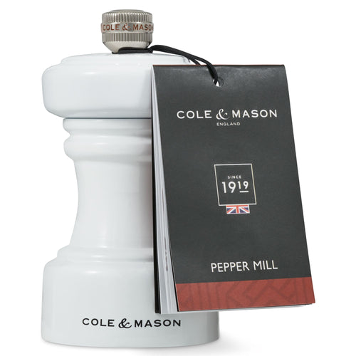Cole & Mason Hoxton White Gloss Pepper Mill 104mm image 1