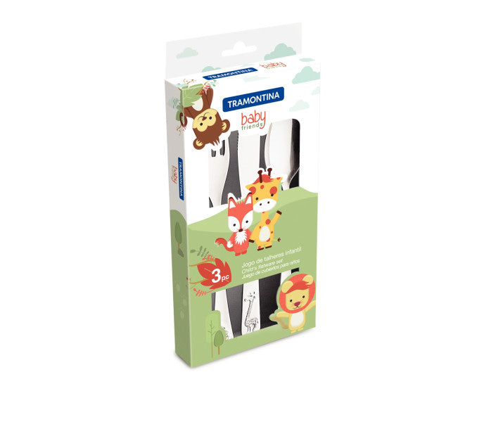 Tramontina Baby Friends Childrens Cutlery 3 Piece Set image 1