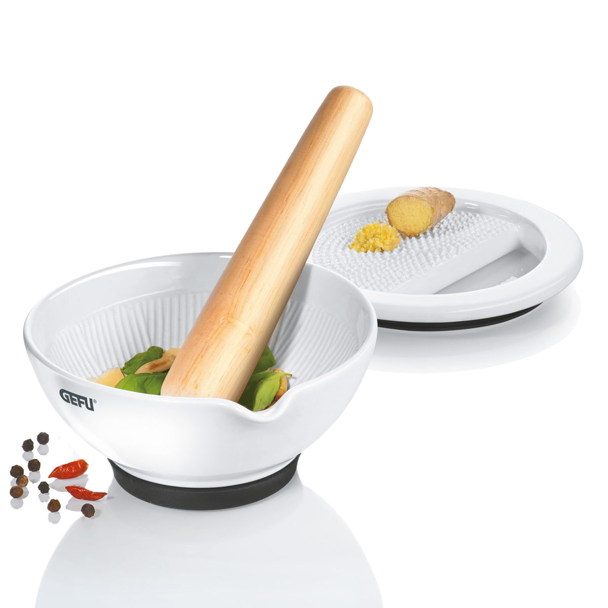 Gefu Mortar with Ginger Grater SURI image 0