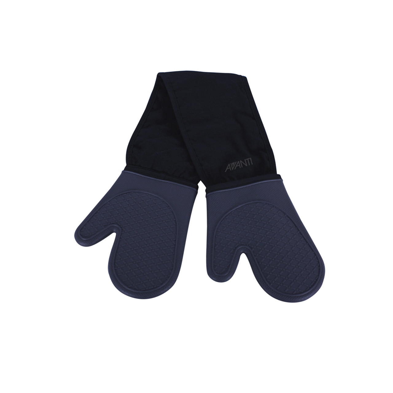 Avanti Silicone Double Oven Mitts - Charcoal Silicone/Cotton/Polyester image 0