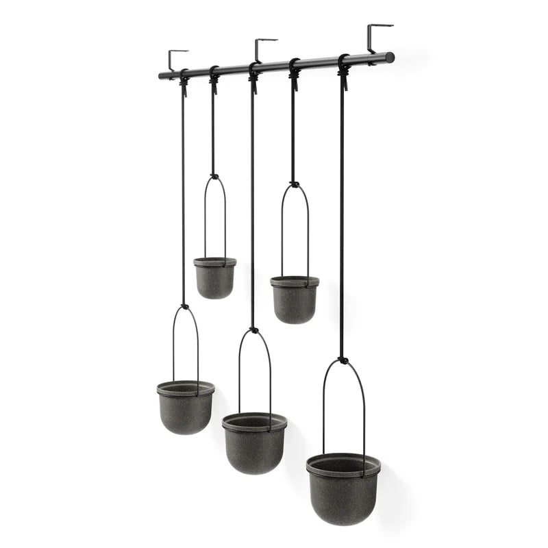 Umbra Triflora Hanging Planter Set of 5 - Black image 2