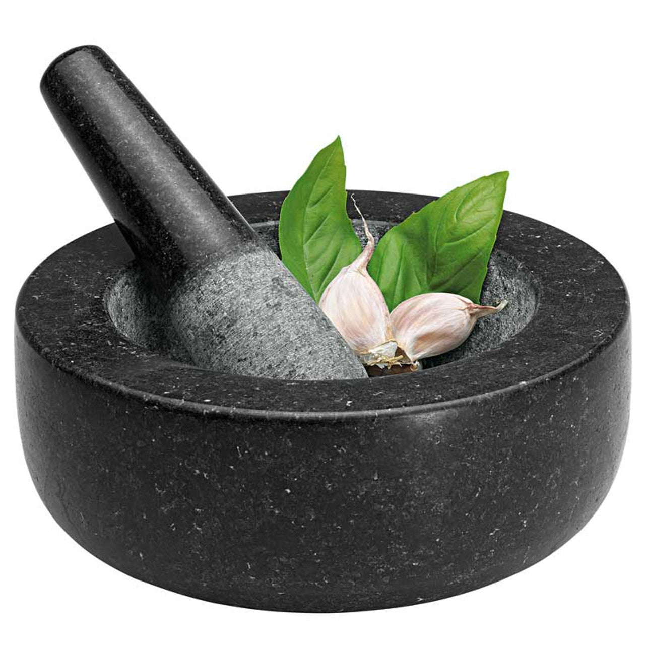 Avanti Low Profile Mortar And Pestle - 20cm - Black image 0