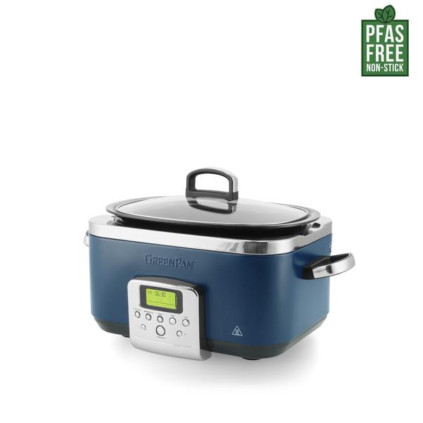 GreenPan Slow Cooker 6L PFAS Free - Oxford Blue image 0