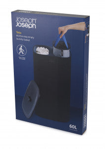 Joseph Joseph Tota 60-litre Laundry Separation Basket - Carbon Black image 1