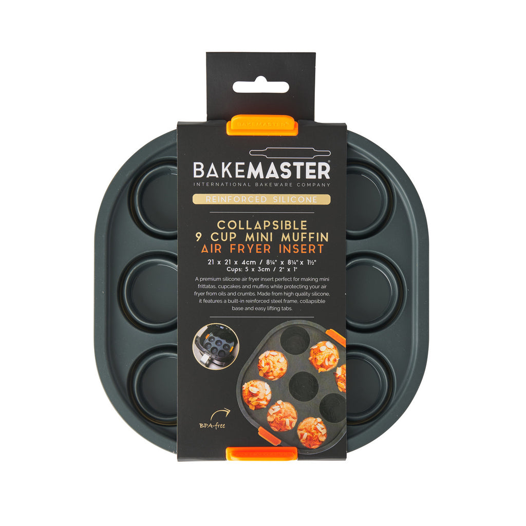 Bakemaster Silicone Collapsible 9 Cup Mini Muffin Air Fryer Insert 21 x 21 x 4cm image 5