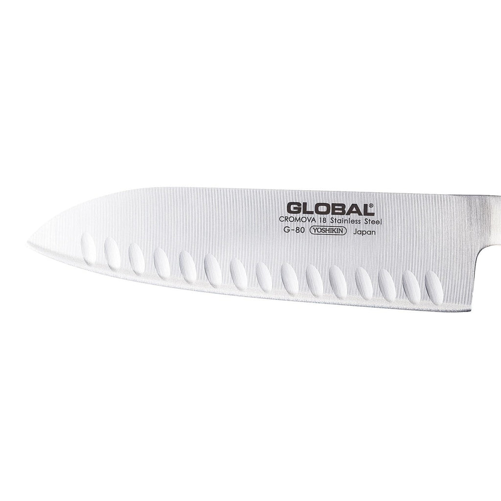 Global Classic Fluted Santoku Knife 18Cm image 1