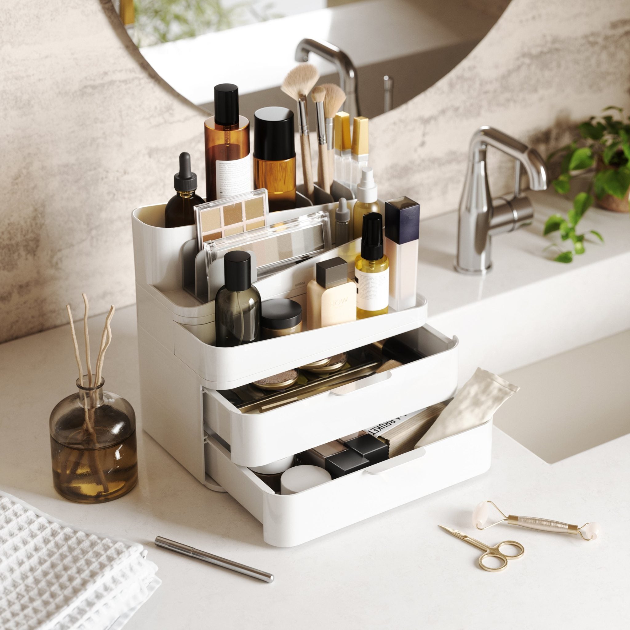 Umbra Glam Organiser - Large - White/Grey image 2