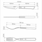 Tramontina Churrasco Spanish Steak Cutlery 12 Piece Set - Brown image 2