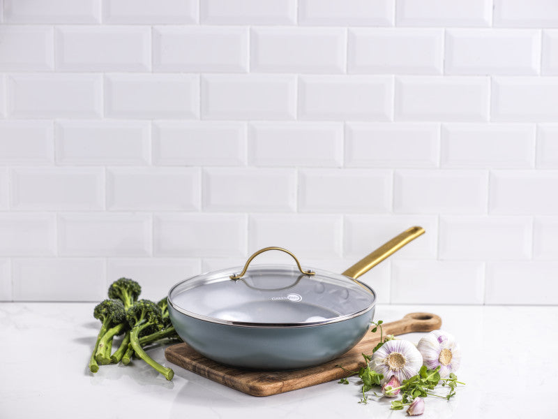 GreenPan Padova Smokey Blue Covered Wok 28cm/3.7L image 3