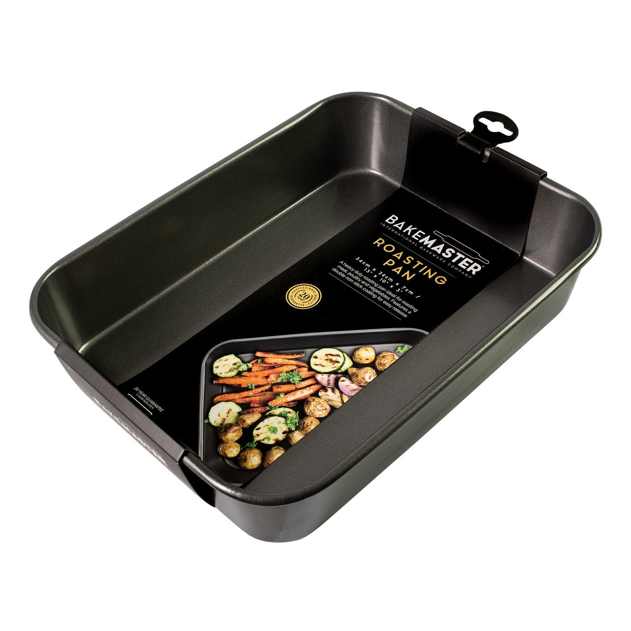 Bakemaster Medium Deep Roasting Pan, 34 X 26 X 7Cm - Non-Stick image 1