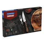 Tramontina Churrasco Jumbo Steak Cutlery 12 Piece Set - Brown image 1