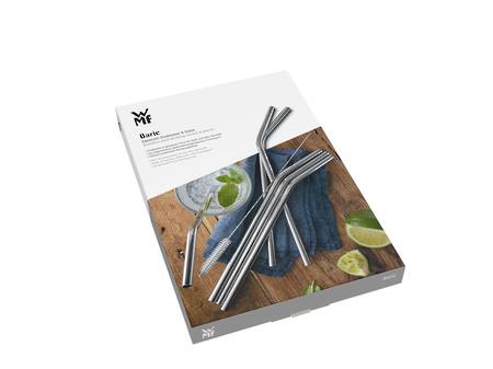Wmf Baric Stainless Steel Straws 6pce set - bent - NEW ITEM!! image 0