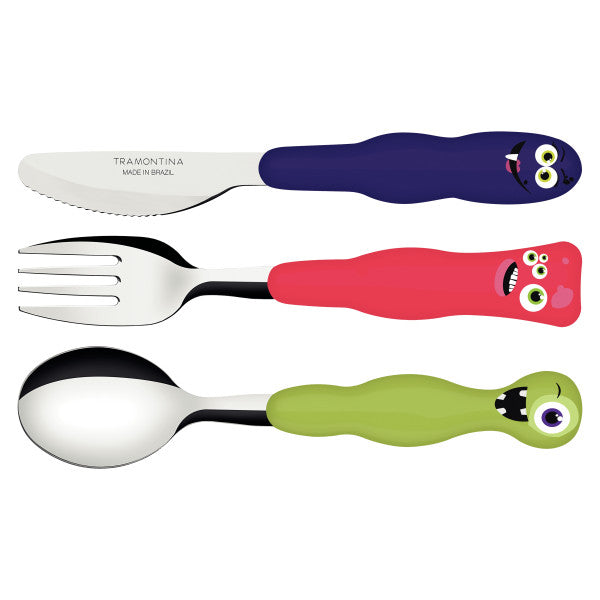 Tramontina Children's Monster Cutlery 3 Piece Set image 0