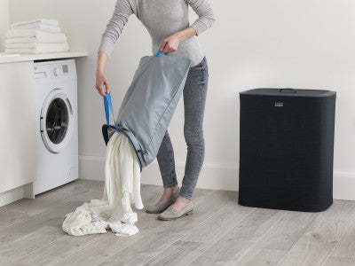 Joseph Joseph Tota 90-litre Laundry Separation Basket - Carbon Black image 5