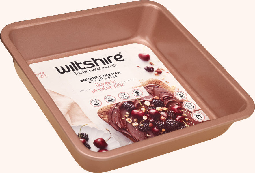 Wiltshire Rose Gold Square Cake Pan 20cm