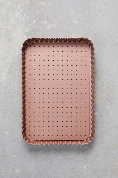 Wiltshire Rose Gold Perforated Large Rectangle Tart Pan