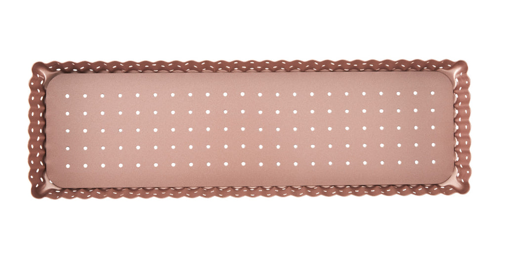 Wiltshire Rose Gold Perforated Rectangle Tart Pan