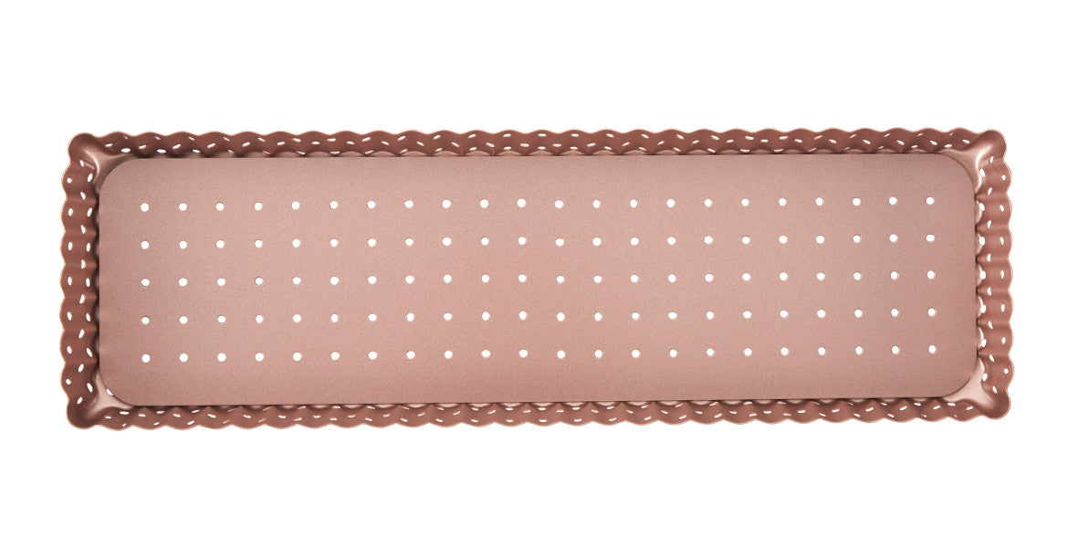 Wiltshire Rose Gold Perforated Rectangle Tart Pan