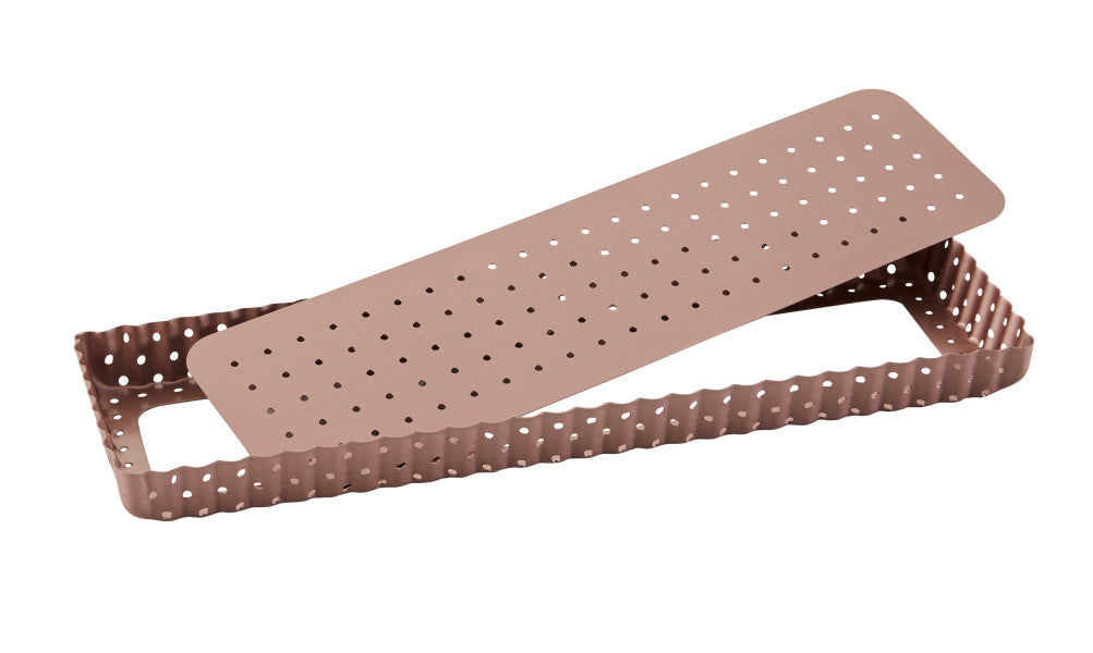 Wiltshire Rose Gold Perforated Rectangle Tart Pan