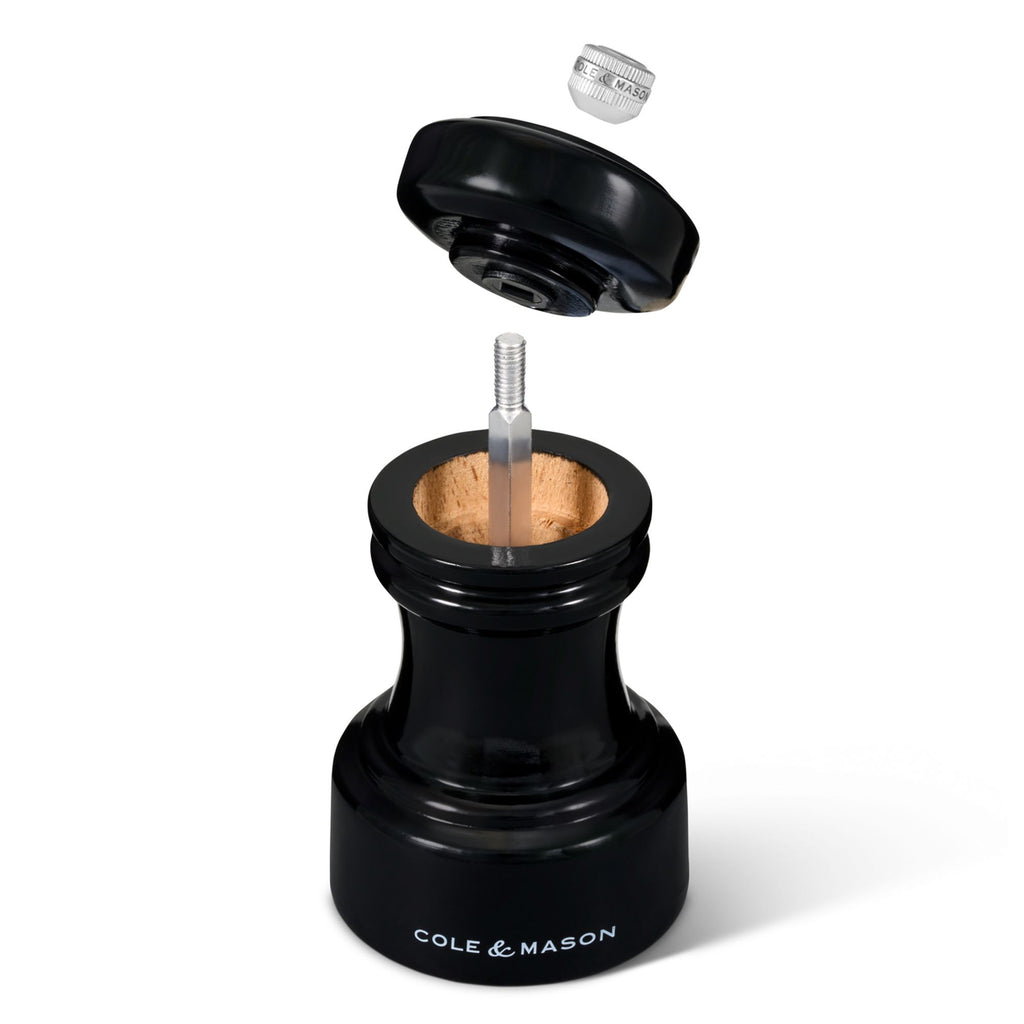 Cole & Mason Hoxton Black Gloss Salt Mill 104mm image 2