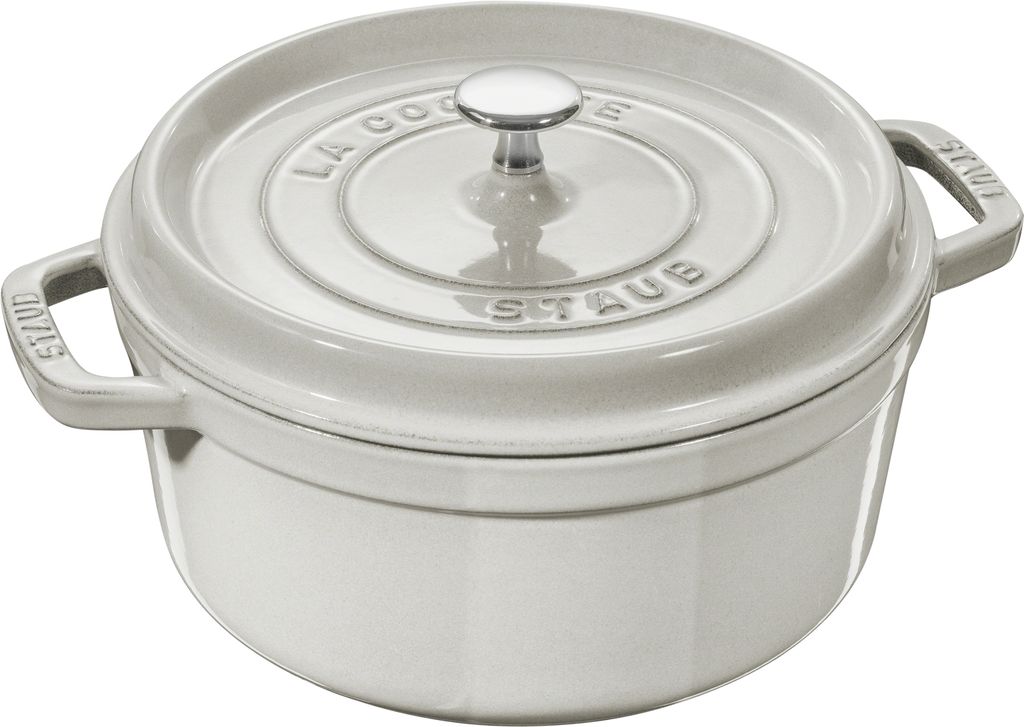Staub Round Cocotte - 28cm White Truffle image 0