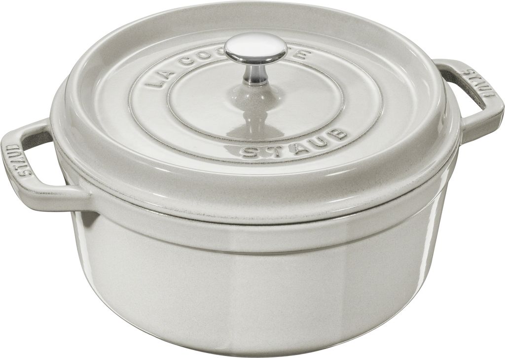 Staub Round Cocotte - 24cm White Truffle image 0
