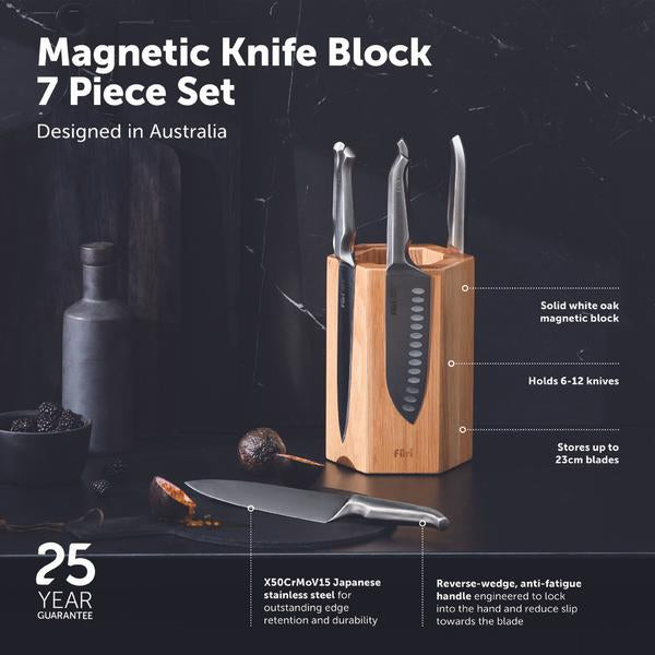 Furi Magnetic Hexagonal Knife Block Set 7 Piece