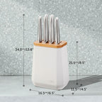 Furi Stone Knife Block Snow Terrazzo Set 5 Piece