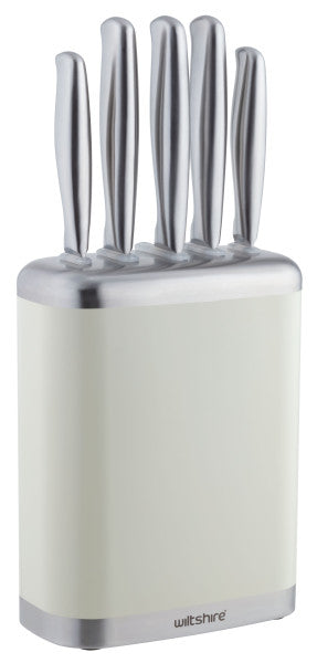 Wiltshire Knife Block 6-Piece Set - Ecru