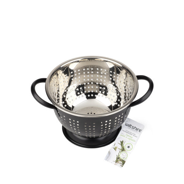 Wiltshire Extra Deep Colander 18cm - Black