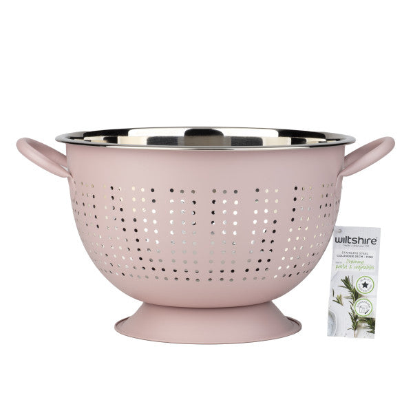 Wiltshire Extra Deep Colander 26cm - Rose Pink