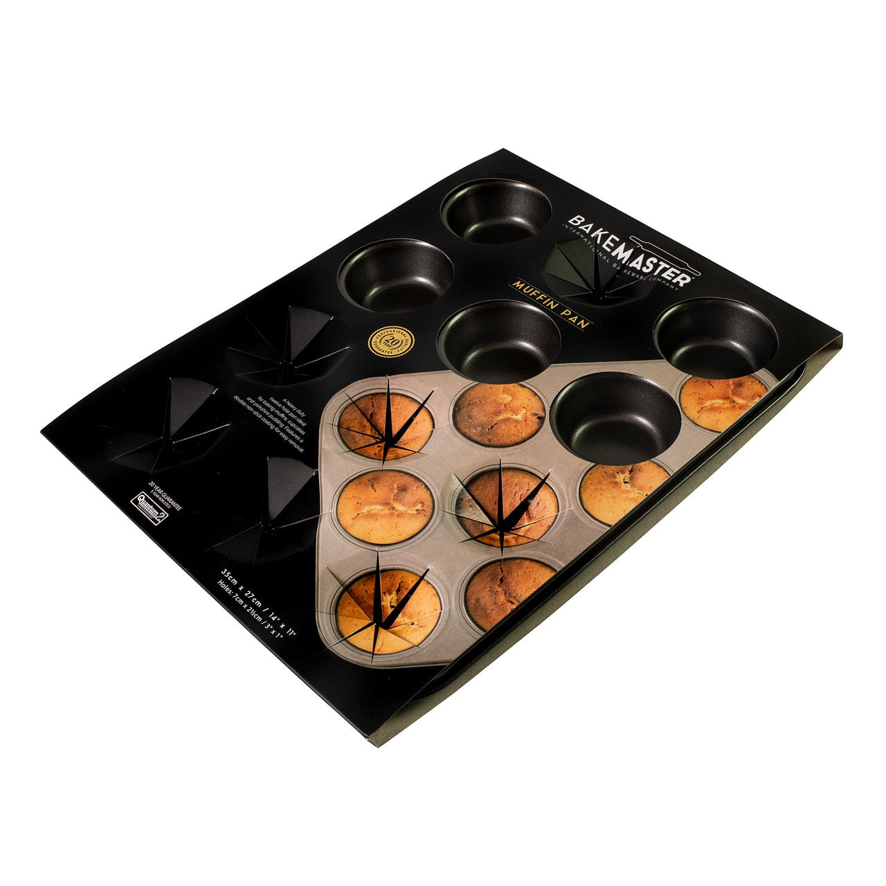 Bakemaster 12 Cup Muffin/Cupcake Pan, 35 X 27Cm/7 X 2.5Cm - Non-Stick image 1