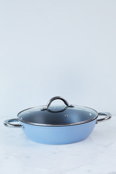 Wiltshire Easycook Blue Non-stick Induction Casserole 28cm3.59l with glass lid