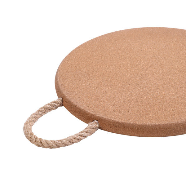 Wiltshire Deluxe Cork Trivet with Rope Handle Round 25 x 2cm