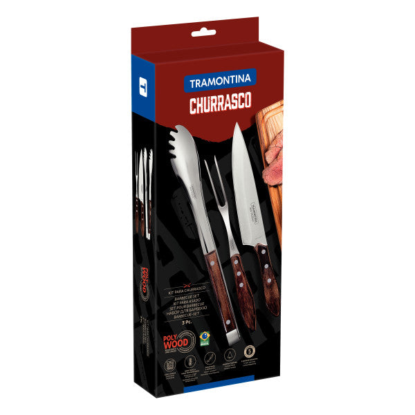 Tramontina Churrasco Steak Knife Polywood Traditional Steak Set Red 12pc image 2