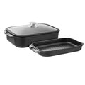 Pyrolux Induction Hard Anodised 3 Piece Double Roaster and Grill Set image 0