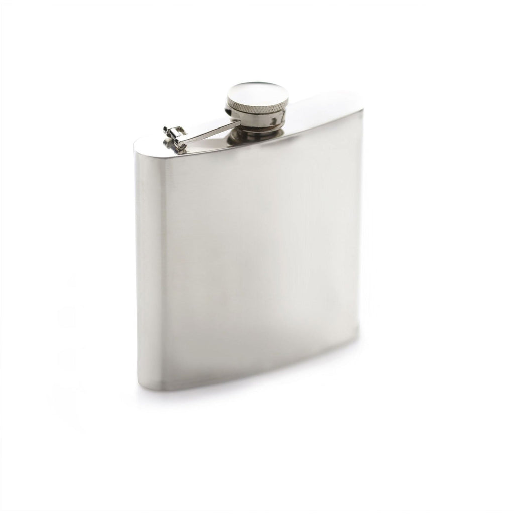 BarCraft Polished Stainless Steel Hip Flask image 0
