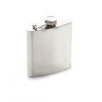 BarCraft Polished Stainless Steel Hip Flask image 0