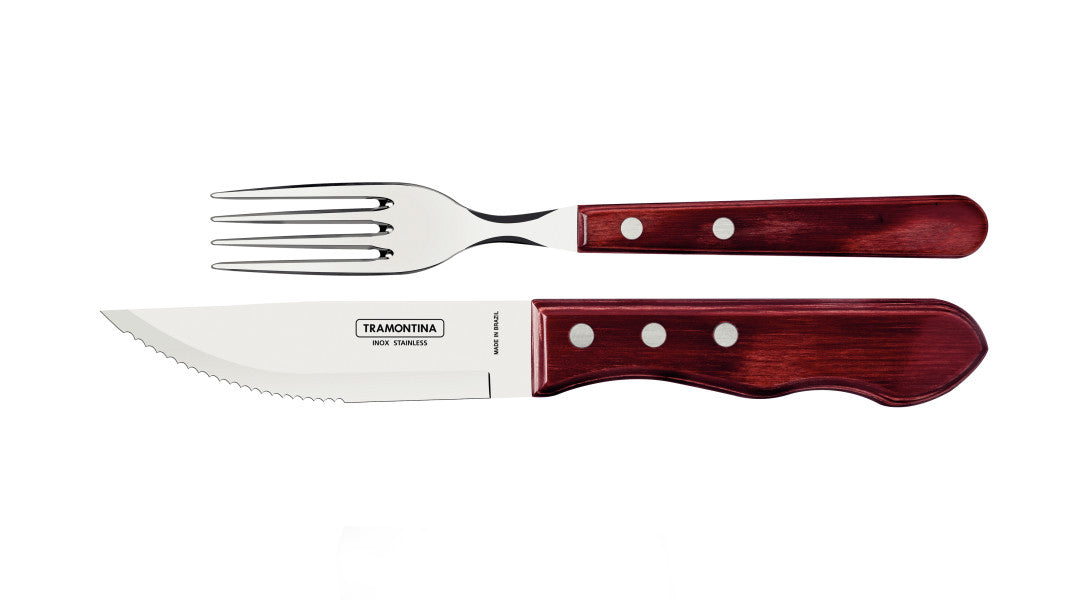 Tramontina Churrasco Jumbo Steak Cutlery 12 Piece Set - Red image 0