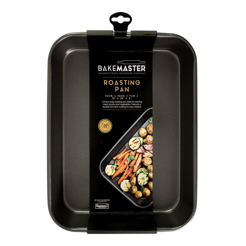 Bakemaster Medium Deep Roasting Pan, 34 X 26 X 7Cm - Non-Stick image 2