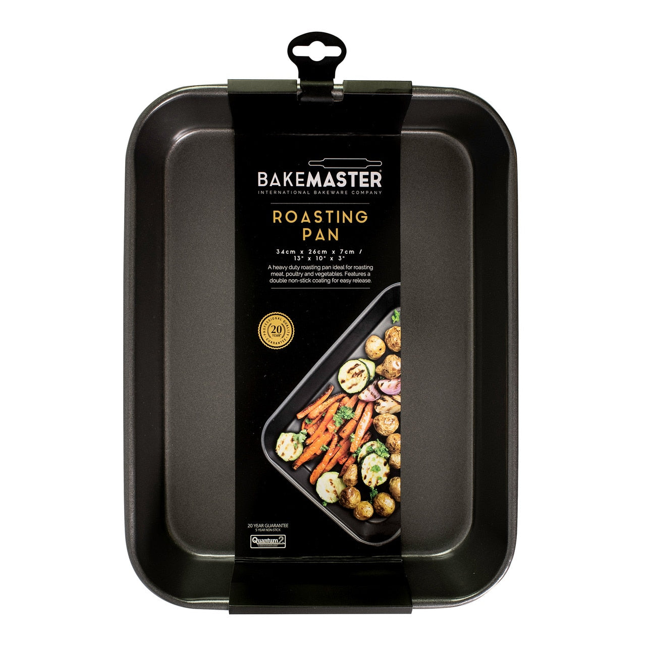 Bakemaster Medium Deep Roasting Pan, 34 X 26 X 7Cm - Non-Stick image 2