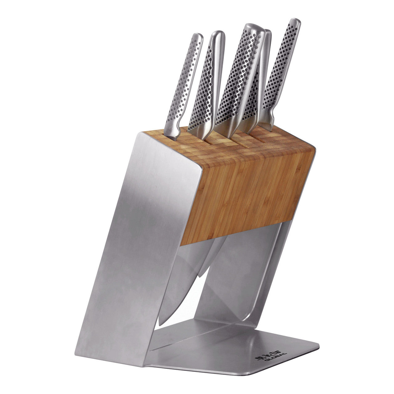 Global Katana 6pc Knife Block - Bamboo image 0