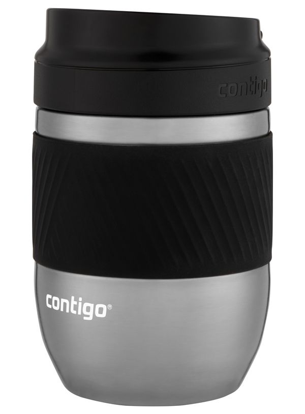 Contigo Pug Mug Snapseal - Black & S/Steel 295ml image 1