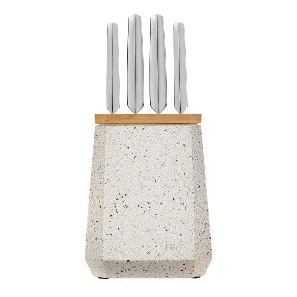 Furi Stone Knife Block Azure Terrazzo Set 5 Piece image 0