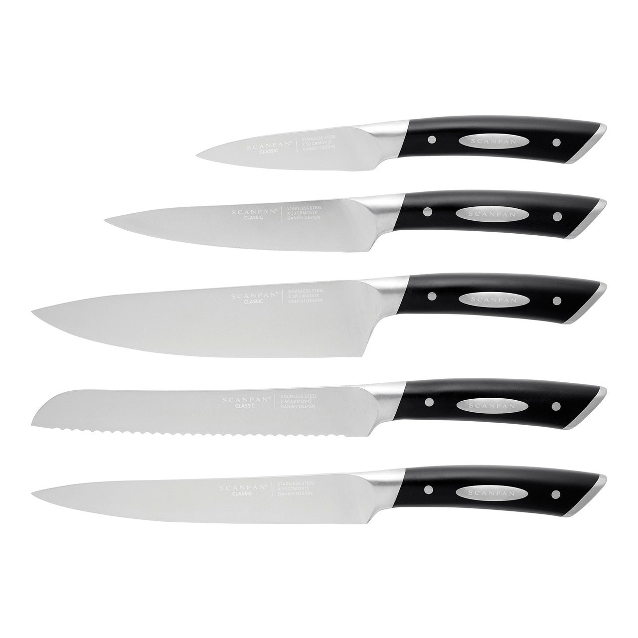 Scanpan Kalo 6 Piece Knife Block Set ? Oak image 1