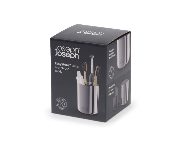 Joseph Joseph EasyStore Luxe Toothbrush Caddy - Stainless Steel image 1