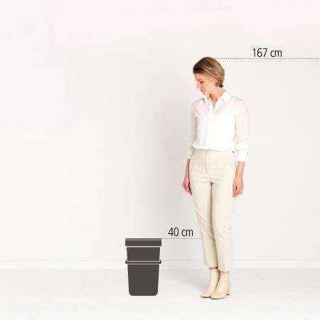 Brabantia Sort & Go Waste Bin 16 Litre - Grey image 2