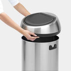 Brabantia Touch Bin 60 Litre - Matt Steel Fingerprint Proof image 2