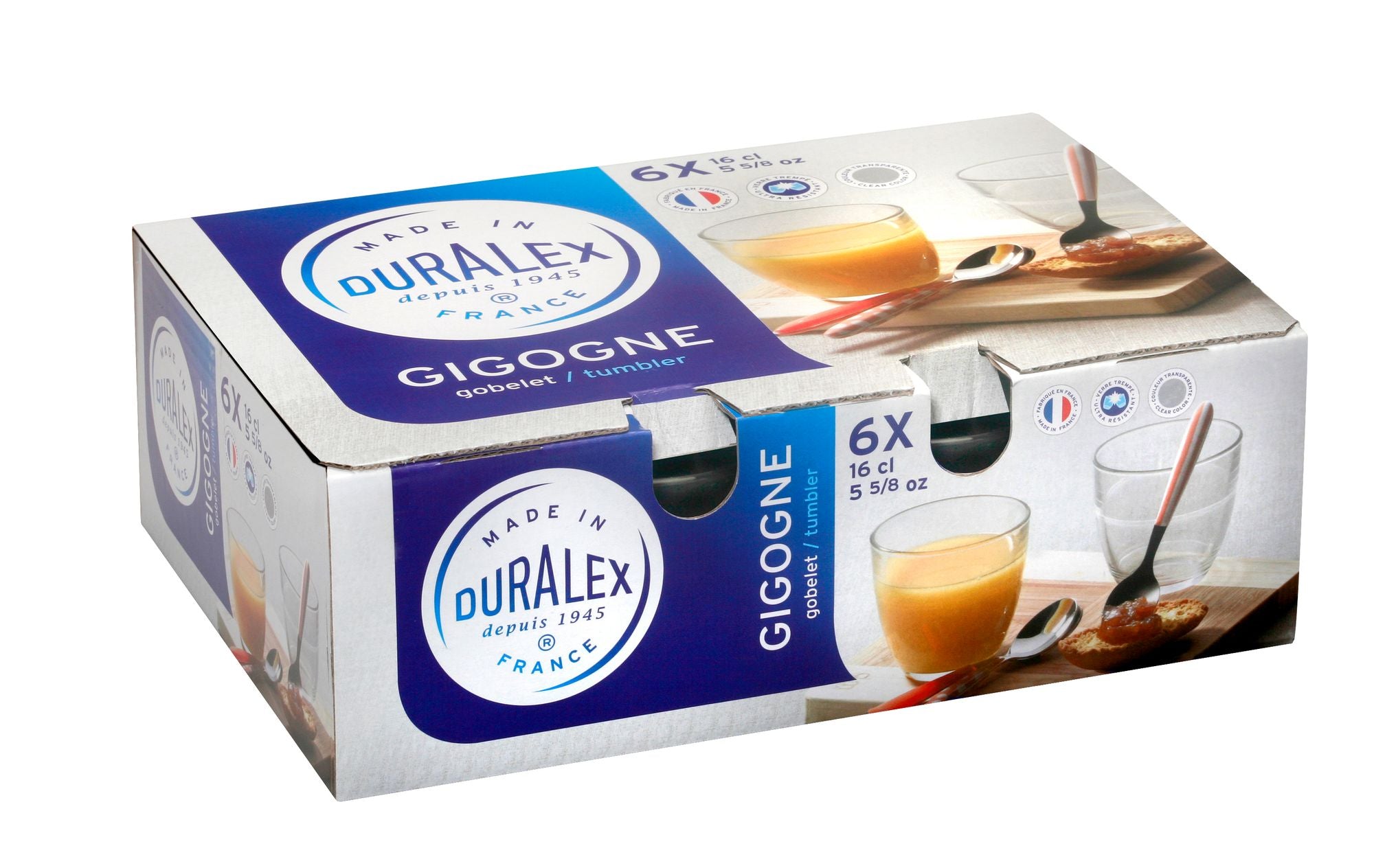 Duralex Gigogne Clear Tumbler 160ml Set of 6 image 1